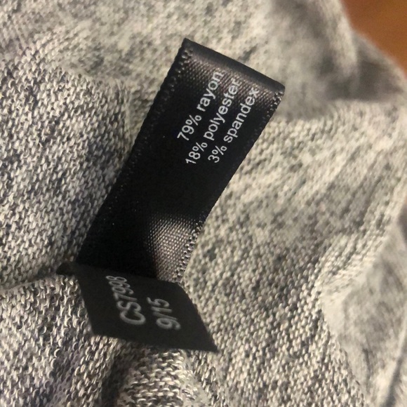 Knit Grey Three-Quarter Length Sleeve Tapered Top - Picture 7 of 12